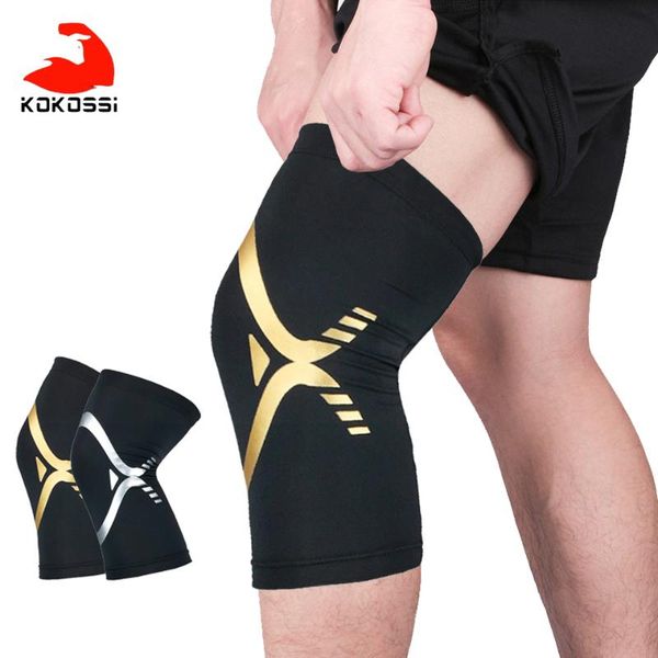 

kokossi 1 pcs sports knee pads outdoor basketball football mountaineering running pad prevent muscle strain protection elbow &, Black;gray