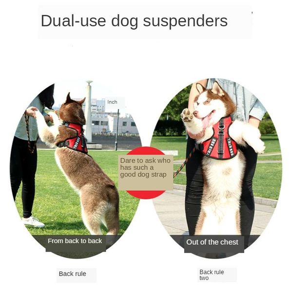 

explosion proof small-large dog harness durable reflective at night labrador doberman golden retriever vest-style collars & leashes