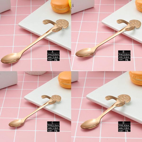 

spoons hanging cute dog spoon lovely animal icecream scoop long handle utensil flatware coffee drinking tool kitchen accessories gadget