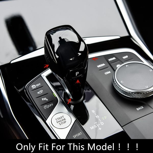 ABS Car Styling Fibra di carbonio Colore Maniglia del cambio Decorazione Decorazione Rivestimento per BMW Serie 3 G20 G28 Accessori interni