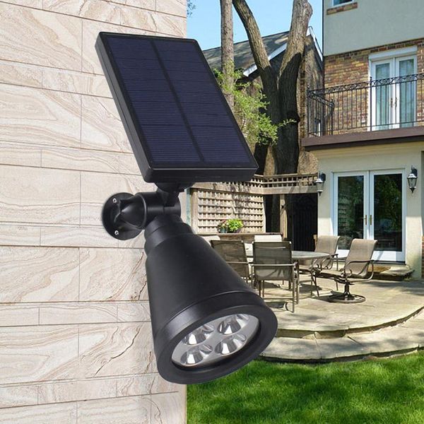 

solar lamps 4led lawn garden lights waterproof outdoor landscape lamp spotlight wall light auto on/off for yard driveway pathway