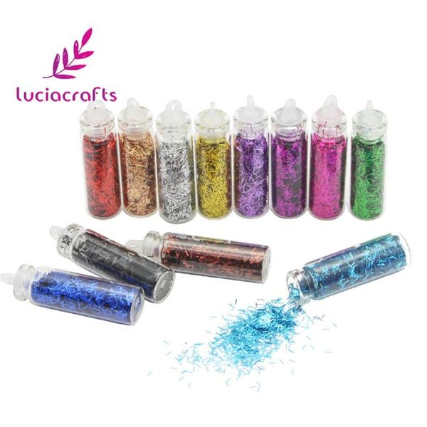 

craft tools salelucia crafts metallic glass sequins/bead/glitter slices nail art decorations diy materials accessories 12pcs/set d0202