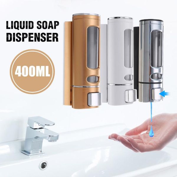 

400ml wall mount liquid soap kitchen bathroom shampoo dispenser accessories