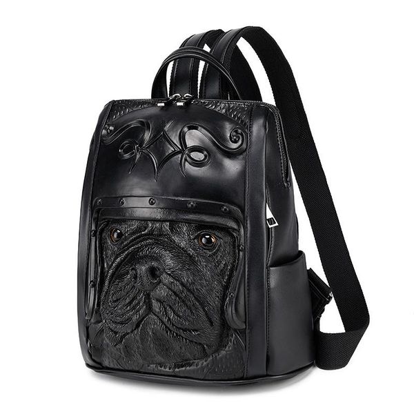 

backpack man school puppy pug dog printing bag women mochilas