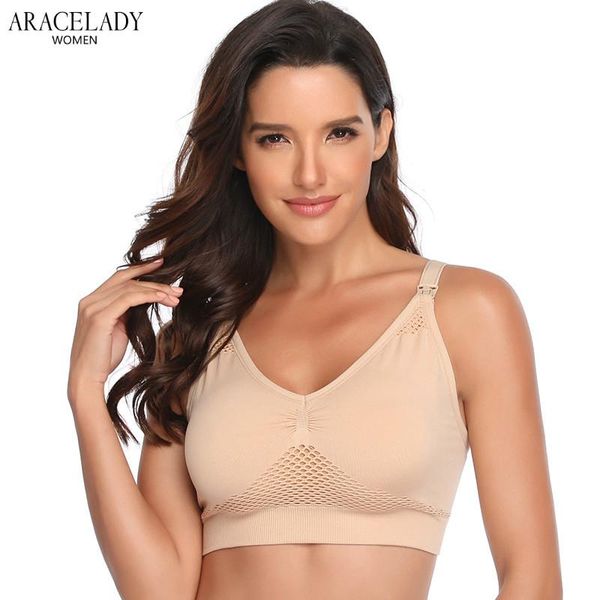 

maternity intimates nursing bra breastfeeding cotton sleep set for feeding mothers safety pregnant women open buckle underwear, White