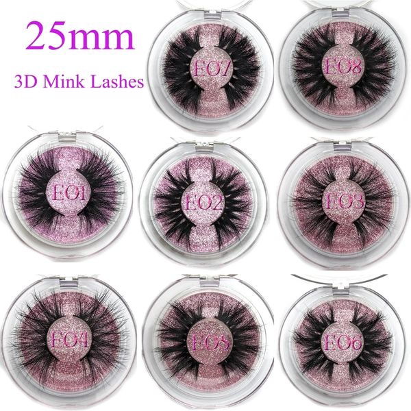 

Eyelashes 25mm Fluffy Mink Wholesale Dramatic Long Thick Handmade Full Strip Eyelash Crueltyl Free Messy Lashes Pack Make Up Tools E Series