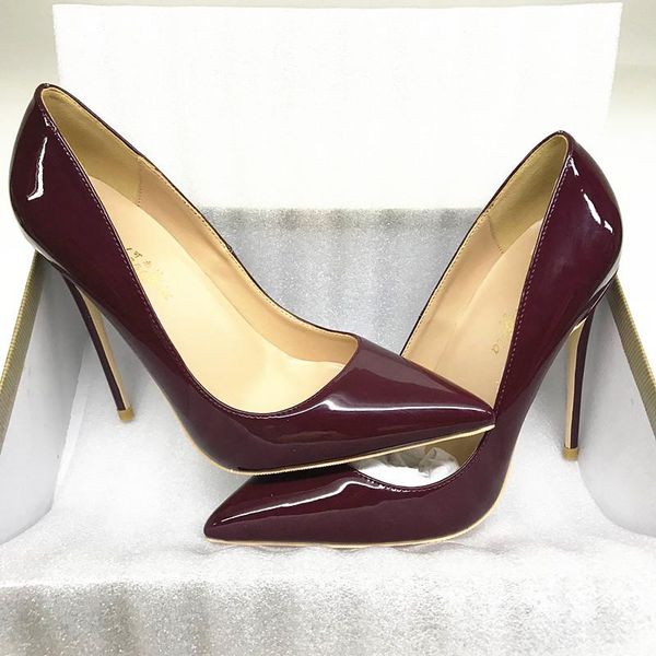 

dress shoes 2021 pointed shoes, women's working wine and red heels., Black
