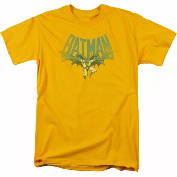 

DC Batman Flying Bat T Shirt Mens Licensed DC Comics Tee Gold, White;black