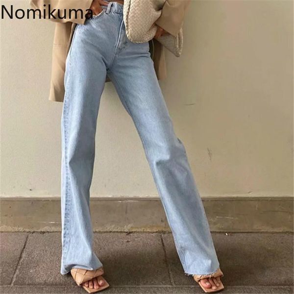 

nomikuma korean tassel wide leg jeans pants high waist women trousers 2021 demin pantalones de mujer 6c558 women's & capris, Black;white