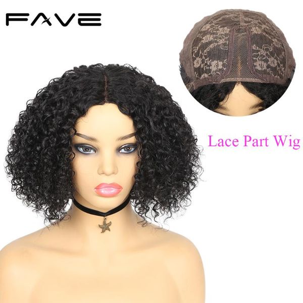 

lace wigs fave front wig bob 10 inch short curly brazilian remy human hair for black women natural part, Black;brown