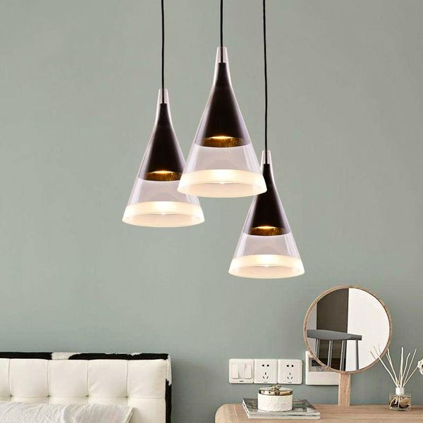 

pendant lamps nordic led glass pendent lights dining room hanging restaurant cafe light el lighting living