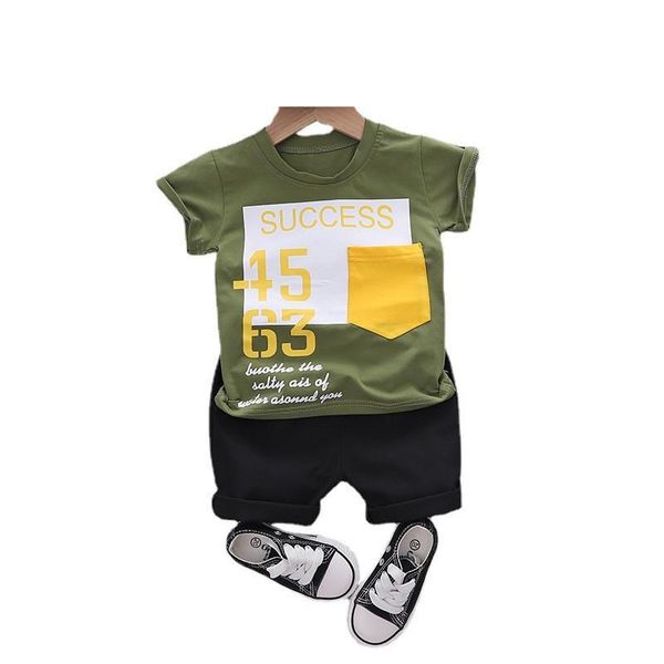 

clothing sets kids infant clothes summer children fashion baby boys girl letter t shirt shorts 2pcs/sets toddler cotton tracksuit, White