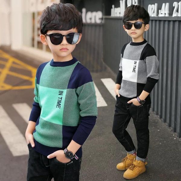 

retro spring autumn boys sweater jacket coat kidsÂ overcoat outwear teenager children clothes school gift pullover, Blue