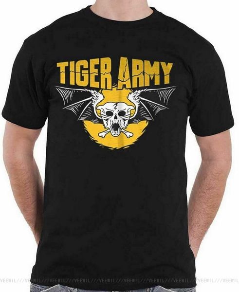 

men's t-shirts tiger army t-shirt skull band logo official mens black tee shirt 2xl 3xl 4xl 5xl, White;black