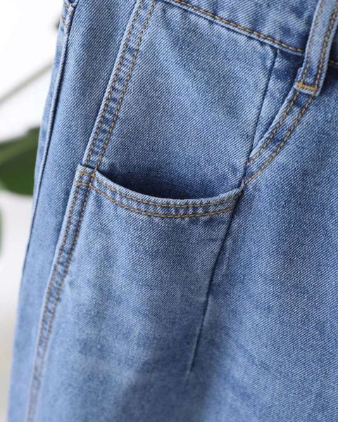 

style stitched printed women's legged radish pants, Blue