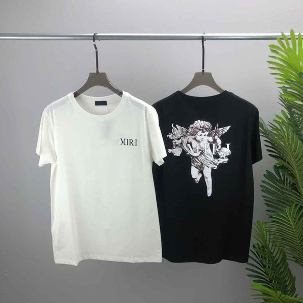

2022ss spring and summer new high grade cotton printing short sleeve round neck panel t-shirt size: m-l-xl--xxxl color: black white 3eq, Black;brown