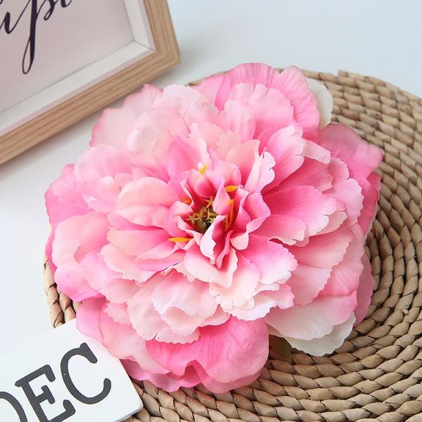 

2pcs 16cm big peony silk artificial flower head arrangement for home decoration simulation flowers birthday wedding party decorative & wreat