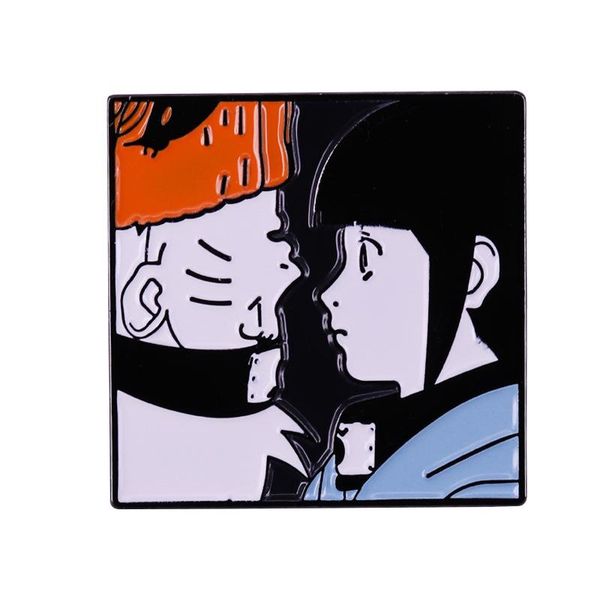 

pins, brooches uzumaki and hinata enamel pin anime manga art brooch jewerly, Gray