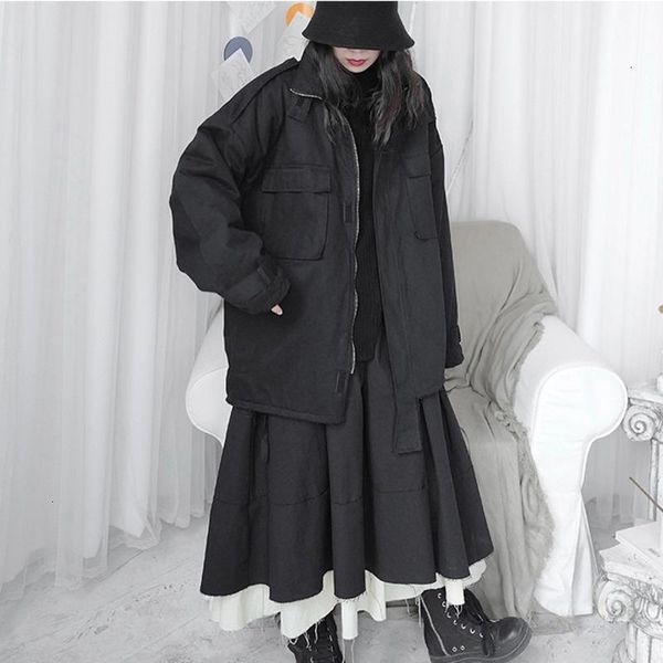 

women's jackets thick loose fit big size black burrs jacket stand collar long sleeve women coat fashion autumn winter 1d lc2v, Black;brown