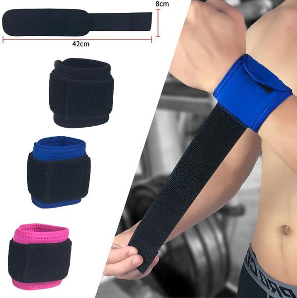 

wrist support 1 pcs adjustable wristband elastic wraps bandages for weightlifting powerlifting breathable 3 colors, Black;red