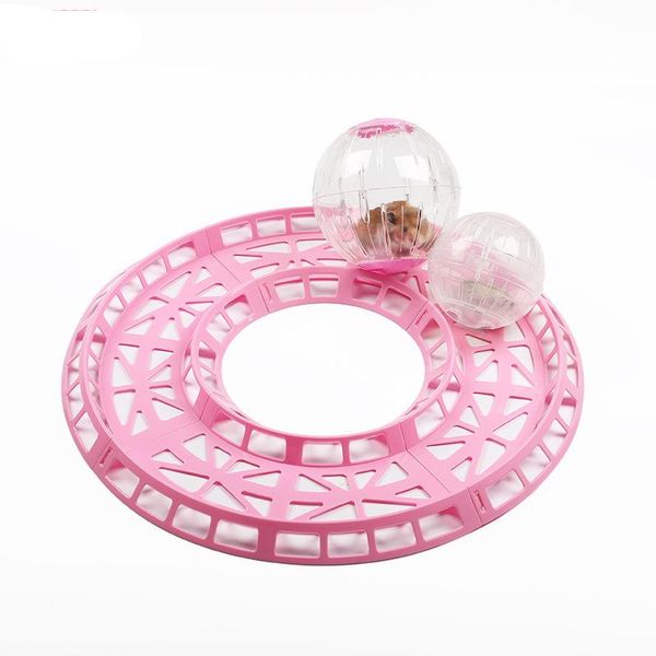 

small animal supplies 4pcs/set diy mouse hamster toys plastic pet running ball pathway jogging playing runway for dia 12cm 14.5cm 18.5cm