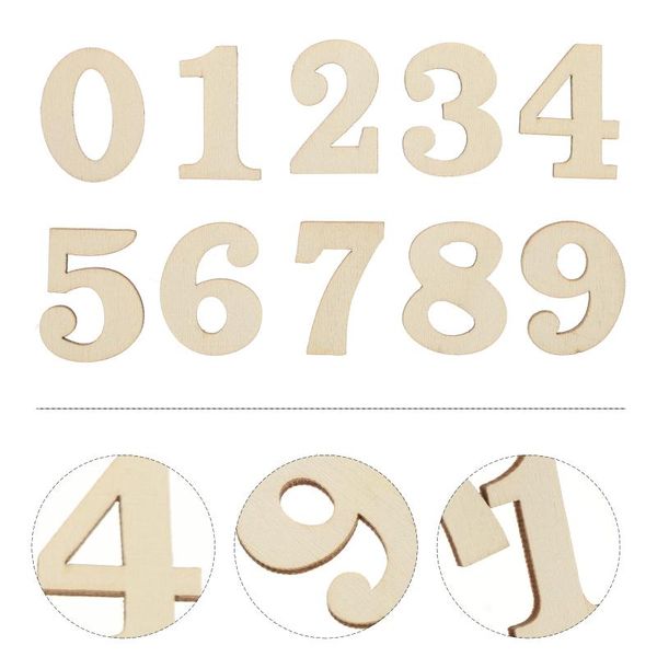 

novelty items 100pcs wooden clock numbers pretty arabic practical diy decors