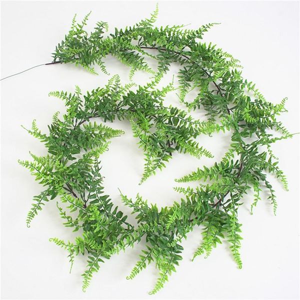 

decorative flowers & wreaths artificial simulation vine hanging garland plant green leaves wedding home garden decoration