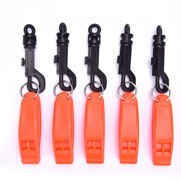 

diving masks safety whistle with clip for camping hiking boating hunting outdoor emergency survival rescue signaling mask face 95