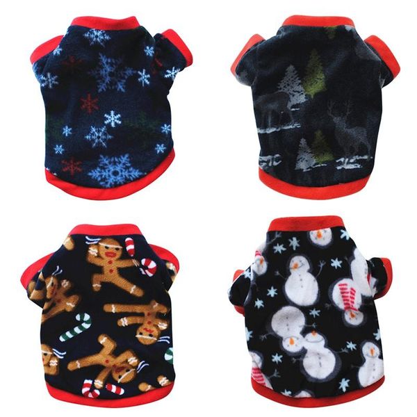 

dog apparel winter autumn coat christmas warm printed snow sweater cotton costume small pet cat clothing puppy jacket wa