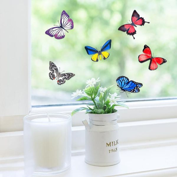 

window stickers 20pcs clings deterrent decal static sticker anti collision butterfly shape pvc non adhesive glass decor alert birds diy
