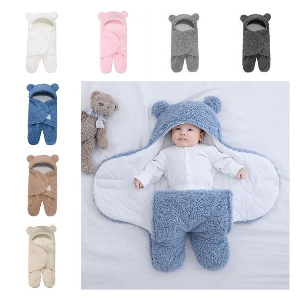 Envoltório de bebê recém-nascido macio cobertores baby saco de dormir envelope para dormir cama de berçário t2i52794