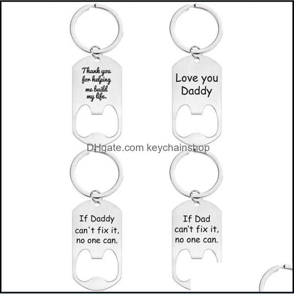 

keychains fashion aessories personalize bottle opener keychain fathers valentines day gift drive safe car keyring holder for dad boyfriend g, Silver