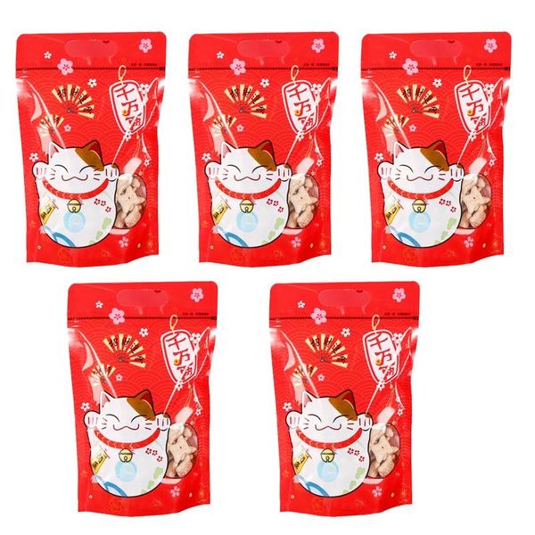 

storage bags 50 pieces lucky cat candy bag stand up pouch zipper closurek gift for year wrap gifts party supplies