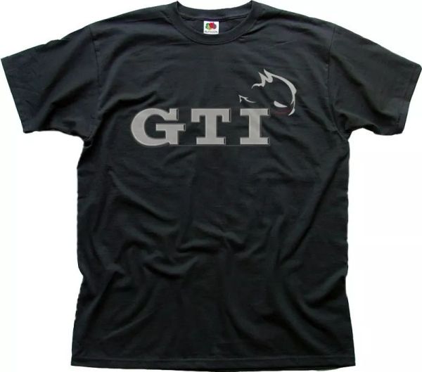 

gti race devil sports car racing black cotton t-shirt 01034, White;black