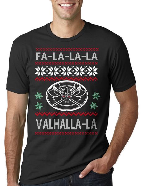 

ugly christmas sweater t-shirt funny vikings t-shirt, White;black
