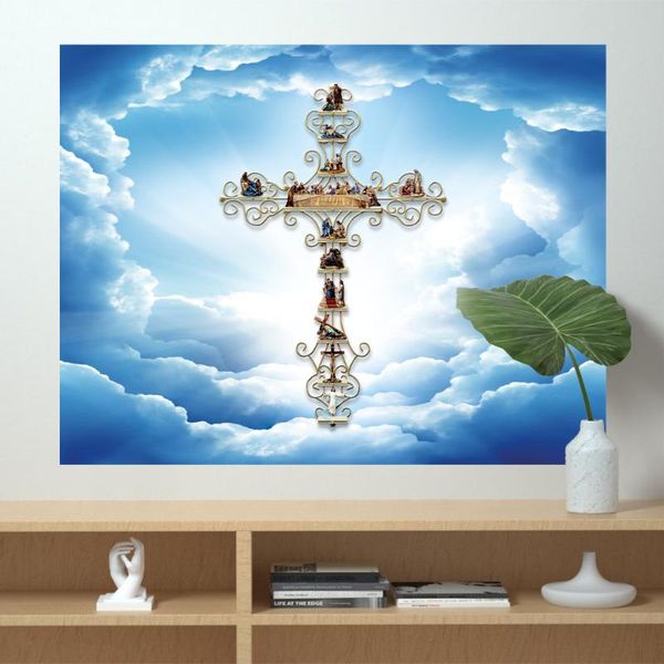 

tapestries 3d christmas tapestry the life of christ cross jesus room home hanging cloth blanket gifts wall decorations for