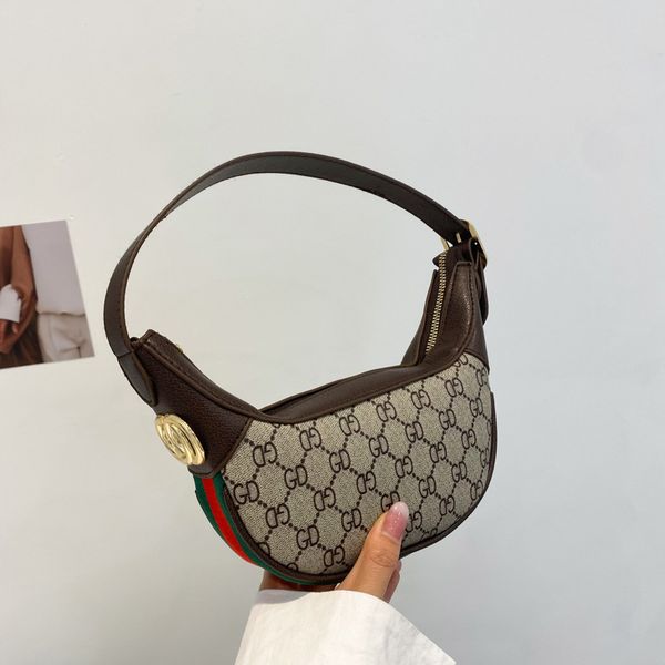 

luxury design handbag 2021 summer g new fashion trend d floral contrast underarm single shoulder bag double o