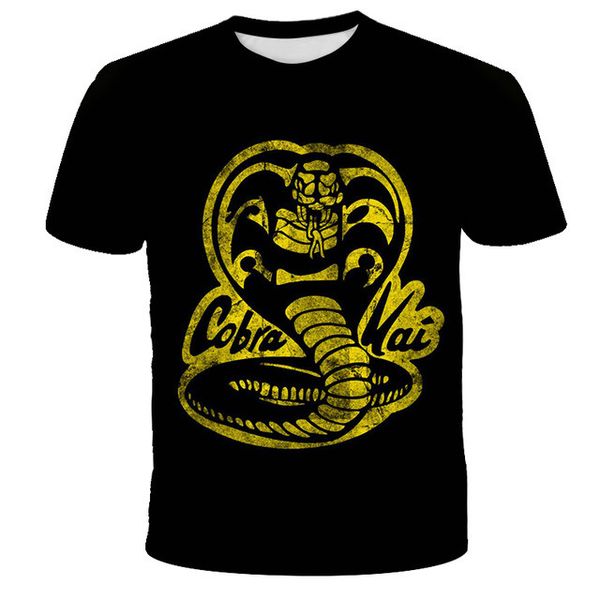 

summer fashion new t-shirt animal snake seri printed boys and girls cute sports short sve t-shirtp7by, White;black