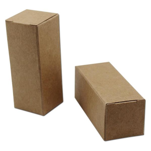 

gift wrap 100pcs paper box kraft cosmetic packaging for diy lipsticks lip cream bottle packing cardboard brown pack boxes
