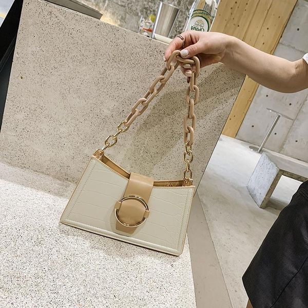 

evening bag armpit acrylic chain women's 2021 net red texture messenger korean design one shoulder fashion