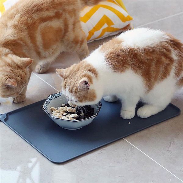 

kennels & pens drinking waterproof cup food bowl pad feeding placemat non-slip pet mat wear resistant non-toxic silicone dogs cats