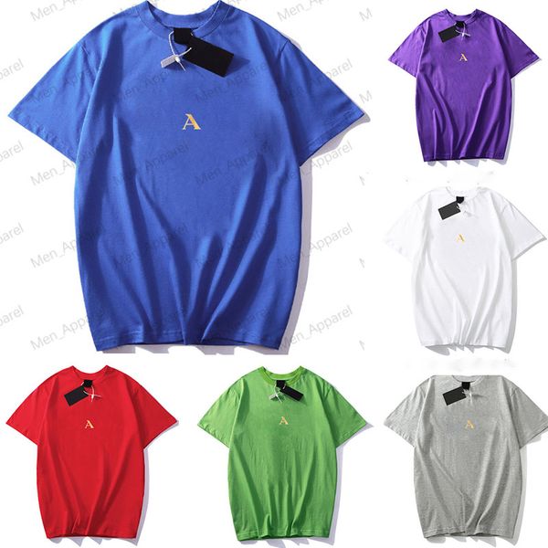 

man letters pattern mens t shirt 21ss summer boys casual ins fashion style womens tees casual hiphop streetwear boys loose unisex, White;black