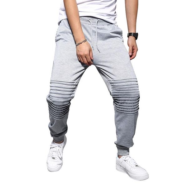 

men pants fashion joggers male trousers solid sweatpants men's, Black