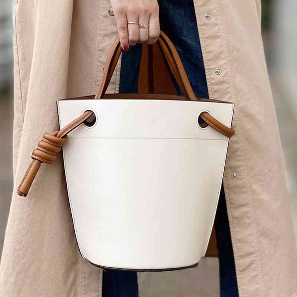 

new solid color pu leather bucket handbag for women crossbody bags 2021 brand ladies shoulder bags female travel totes hand bag c0508