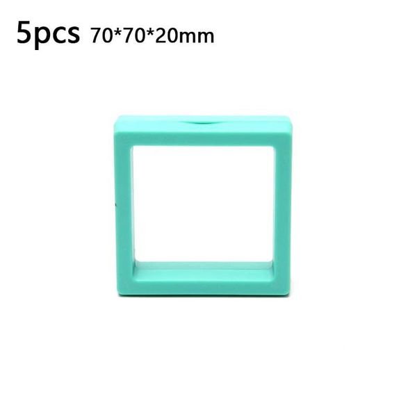 

frames 5x 3d floating frame blue holder stand box clear jewelry ring coin display case