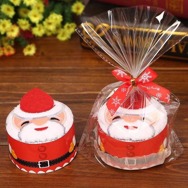 

towel santa snowman style christmas gift cake decoration cute cotton tree