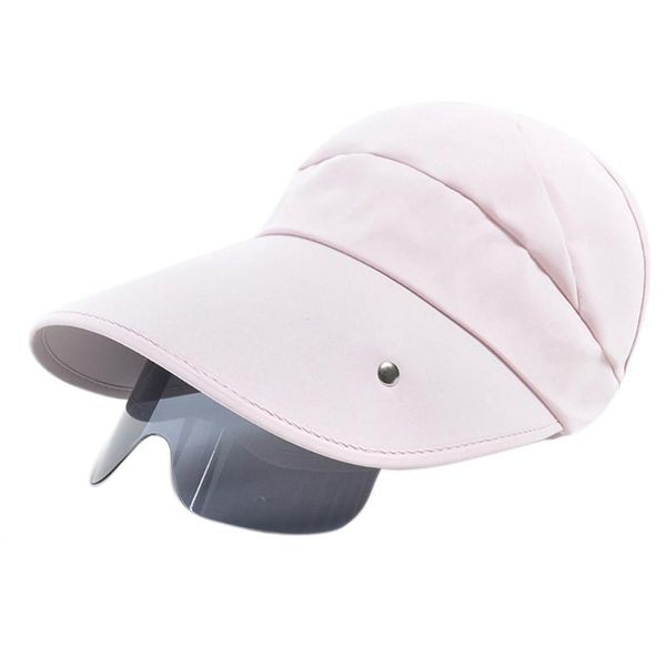 

wide brim hats women empty casual sunscreen beach adjustable sun hat with sunshield glasses & multiple color options, Blue;gray
