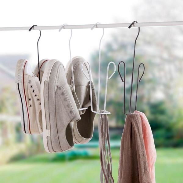 

hangers & racks iron slippers shoes drying rack hanger hook hanging windproof shelf organizer