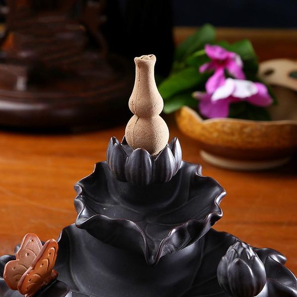 

fragrance lamps 25pcs/box 100 g chinese natural almond, sandalwood, cucurbita-shaped tower reflux fragrant granule supplies