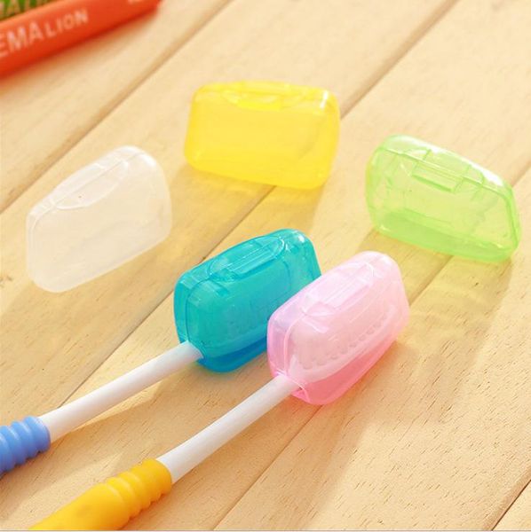 

travel portable toothbrush set case germproof proof health protective caps toothbrushes protector 5pcs / bath accessory